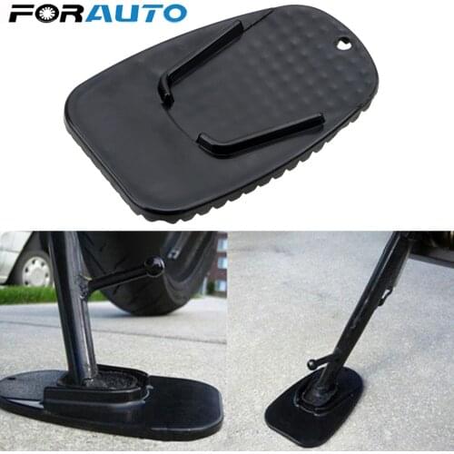 Motorcycle Plastic Side Stand Kickstand Support Foot Pad Base Non-slip Plate Side Universal Black Auto Kickstand Pad