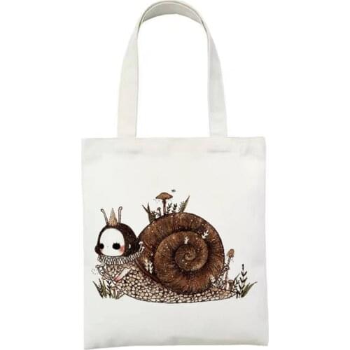 Cartoon Bag Large Capacity Women Handbags Fashion Shoulder Bags Kawaii Printing Canvas Tote Bag Art Shopping Bag