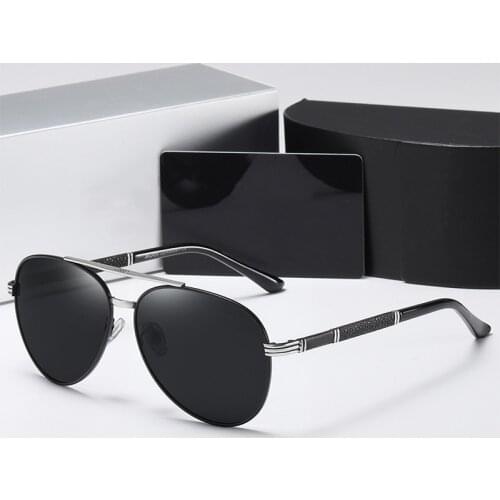 2021 Brand New Polarized Sunglasses Men Retro Trend Pilot Glasses UV400 Male Female Driving Goggles Eyewear With Accessories 556