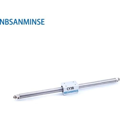 NBSANMINSE CY3B 10mm Bore Magnetically Coupled Rod less Basic SMC Type Pneumatic Compress Air Cylinder