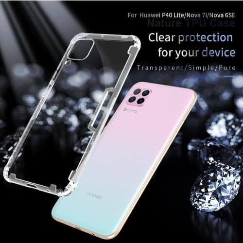 Shockproof Case For Huawei P40 Lite NILLKIN TPU clear Transparent silicone Soft back Cover Huawei P40 Lite Case +Retail Package