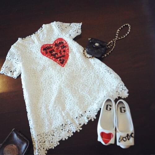 Baby Girls Mesh Love Dress Spring Summer New Girls Letters Prom Dress Casual Beach Princess Dress vestidos For 3-7 Years Kids