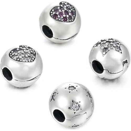 Bottom Price Clip Charm Bead 100% Authentic 925 Sterling Silver Bead Fit Pandora Original Bracelet Women Jewelry DIY Berloque