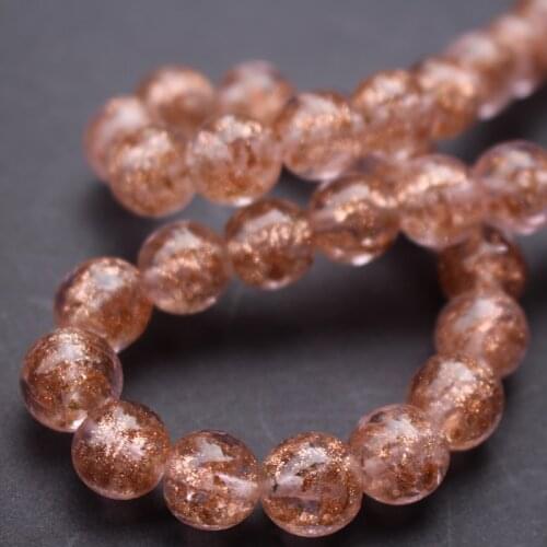 10pcs/lot 12mm Lampwork Glass Beads Glass Beads Pink Color With Shinning Sand for earring necklace making