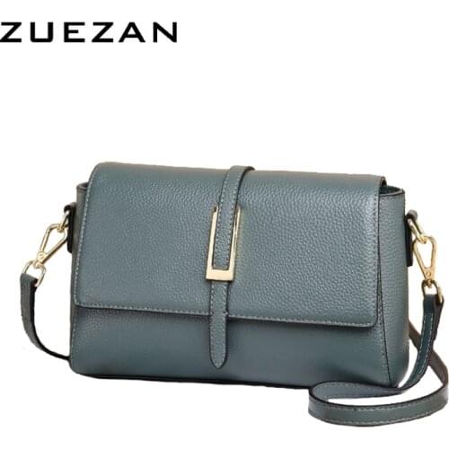 Flap Bag, 100% Real Cows skin, Women Genuine Leather Messenger Bag, Female Shoulder Cross-body Bag, D049