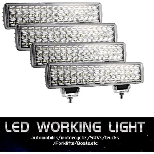 12Inch 48LED Triple Row Combo Beam LED Light Bar Car Work Light for Car Tractor Boat Off Road 4WD 4x4 Truck SUV ATV Driving