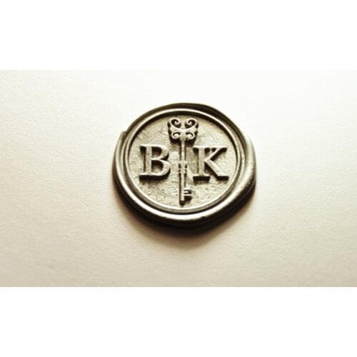 The key of love wax Seal stamp 2 initials monogram wax seal stamp custom design wedding invitation wax seals key design wax seal