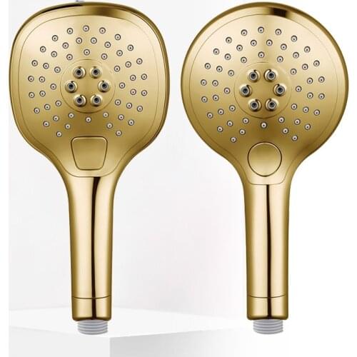 Three functions Handheld shower head ABS plastic top quality pressurized shower nozzle gold/black/chrome/brushed