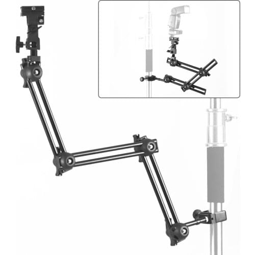 Three-section adjustable holder Articulated Arm sliding extension system For Mounting HDMI Monitor LED Light Camera Flash Camera