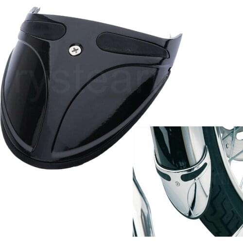 Chrome / Black Front Fender Extension Mud Flap Trim Narrow Fit For Harley Sportster XL883 XL1200 Dyna Softail FXST FXDWG FXR