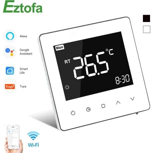 WiFi Smart Thermostat Temperature Controller for Water/Electric Floor Heating Water/Gas Boiler Works With Alexa Google Home