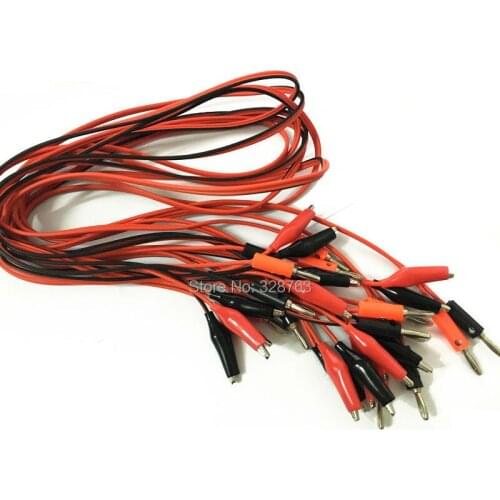 10pcs/lot Universal Multimeter Alligator Clip Crocodile Clamp Regulated Power Supply Output Line instrument Parts Free shipping