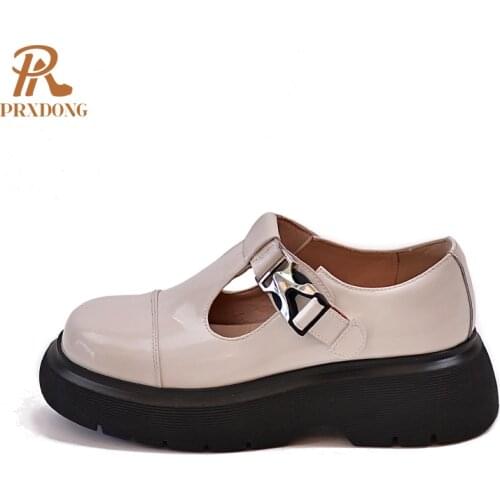 2021 New Retro Students Lolita Spring Autumn Round Toe Women Pumps Platform Wedges Shoes T-strap Buckle Strap Girls Shoes Pumps