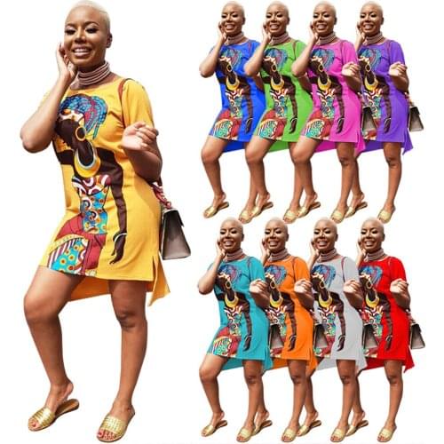 Plus Size Oversized T Shirt Dress Women Short Sleeve Cartoon Print Harajuku Tunic Mini Dress Fall Streetwear Loose Casual Dress