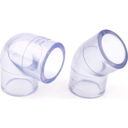 1pc 20 25mm Transparent PVC Connector UPVC Elbow Joints Aquarium Fish Tank DIY Tools Garden Irrigation Water Pipe Connectors