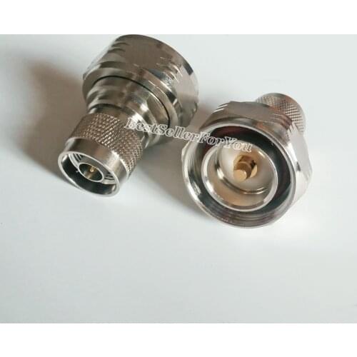 1Pcs 7/16 DIN plug male L29 to N male RF connector straight Adapter Converter M/M