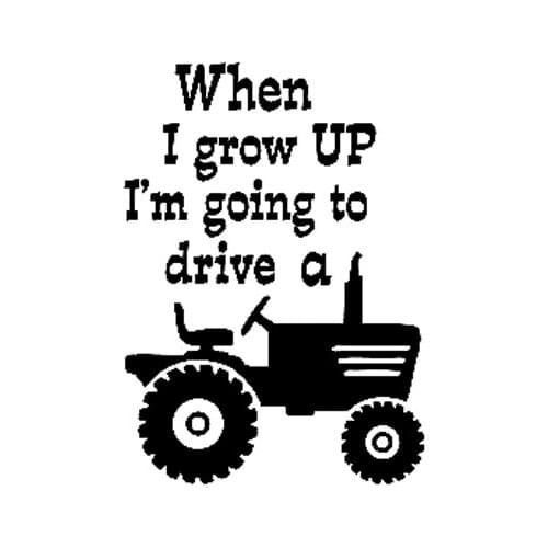 13.9CM*19.6CM When I Grow Up I'm Going To Drive A Funny Decal Vinyl Car Sticker Black/Silver C10-01917