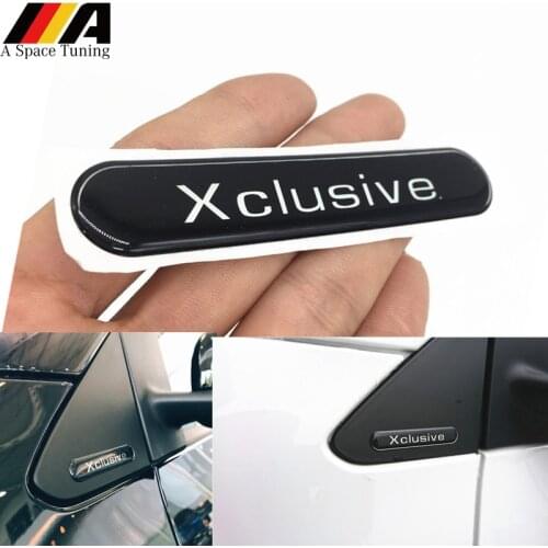 Car Accessories Xclusive Emblem Sticker Badge Mirror Decal Logo For BENZ Smart Brabus VW Toyota Honda Ford Audi BMW Buick Opel