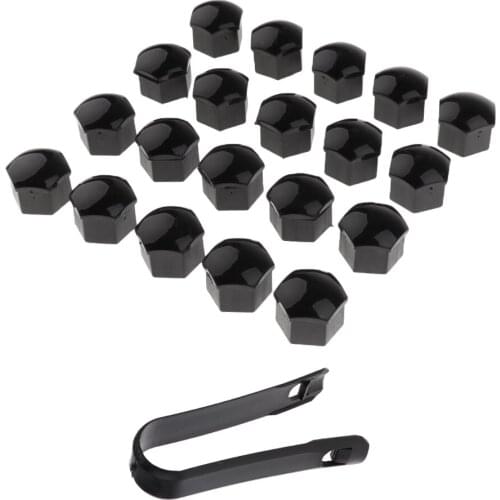 20 Pieces Car Truck Compact SUVs Wheel Tyre Center Hub Screw Lug Bolt Cover Tire Valve Stems 19mm Protective Cap