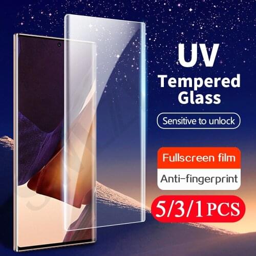 5/3/1Pcs 9D protective film for Samsung Galaxy S21 S20 note 20 Ultra 10 S10 S9 S8 plus UV tempered glass phone screen protector