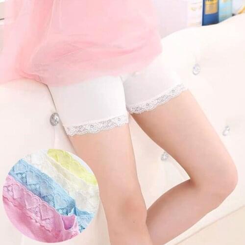 6Pc/lot Girls Boxer Baby Candy Color Underpants Safety Shorts Panties Girls Shorts Lace Underwear 2-10Y
