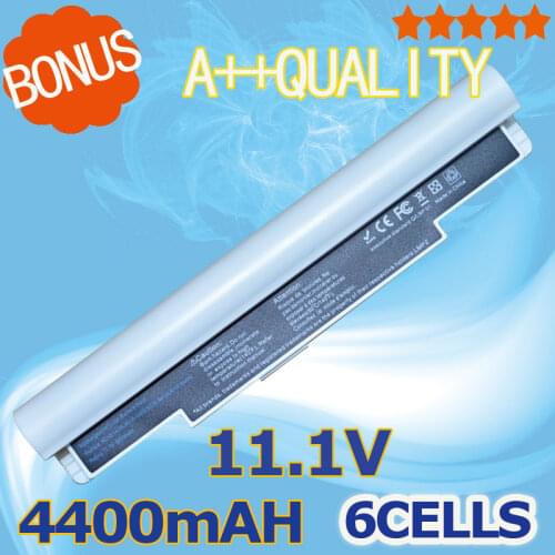 White 4400mAh Laptop Battery AA-PB6NC6E AA-PB6NC6W AA-PB8NC6B AA-PB8NC8B AA-PL8NC6W BA43-00189A for SamSung NC10 NC20 N110 N120