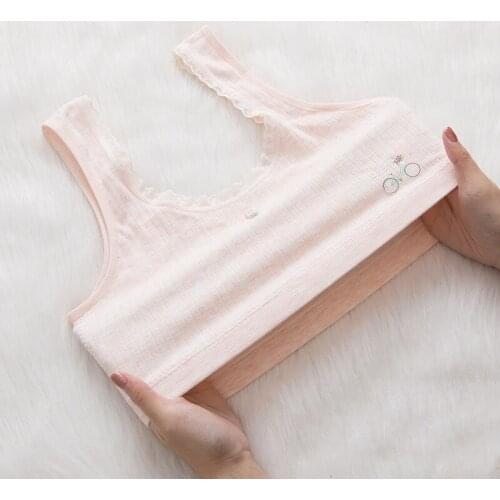 Girls Brassiere Underwear Cotton Kids Bra Adolescente Girls Training Bras Breathable Teenage Girl Tops Crop