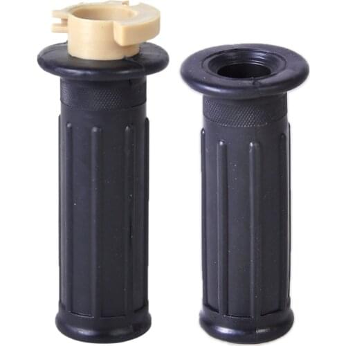 CITALL 1 Pair Black Motorcycle Handles Bar Grips Handlebar Throttle Accelerator fit for Yamaha PW50 Peewee PW 50 Rubber& Plastic