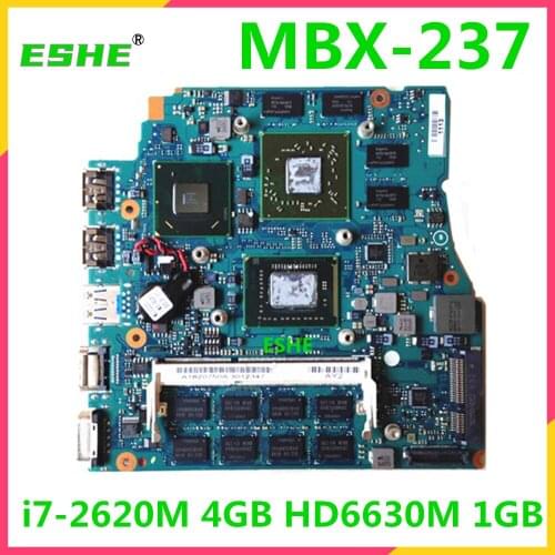 For Sony VPCSA 13.3 Inch Laptop Motherboard MBX-237 With i7-2620M CPU 4GB RAM HM67 HD6630M 1GB GPU 100% Fully Tested&High qualit
