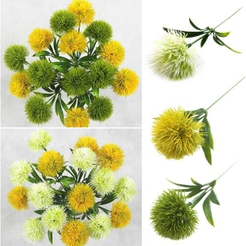 1Pc Artificial Dandelion Realistic Party Decor Green Bouquets Arrangement for Wedding Home Decor Garden Lifelike Office Decor