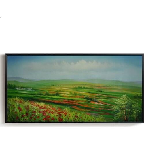 Oil Painting Landscape Hand painted Modern Wall Art Picture for Living room Pastoral Flower Canvas Paintings