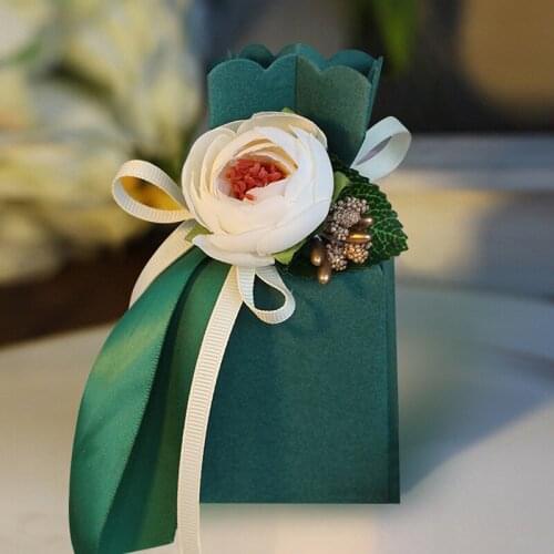 20pcs Vase Shaped Wedding Candy Box Creative Wedding Candy Gift Boxes European-style Wedding Packaging Box