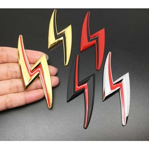 Metal 3D S Lightning logo Emblem Badge Decal For Nissan Silvia S15 S14 S13 S12 S110 S10 200SX Spec-R Car Trunk Car Accessories