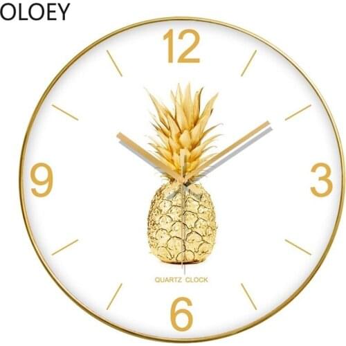 Nordic Metal Creative Wall Clock Mechanism Kitchen Living Room Bedroom Home Decor Clocks Modern Design Wall Watch Brief Needle