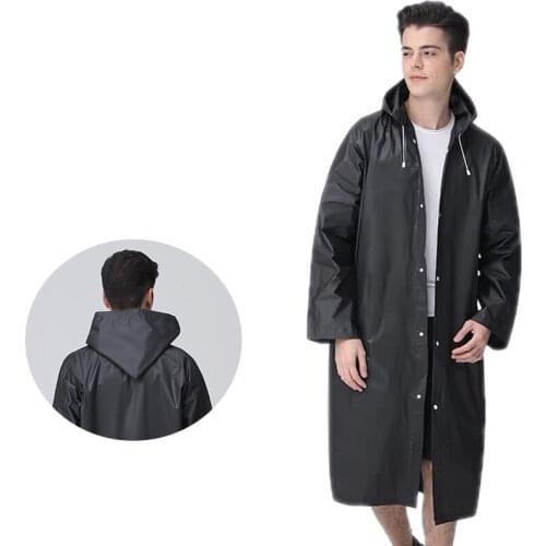 Fashion Outdoor Mens Thick Raincoat Fishing Portable Extra Large Size Adult Long Waterproof Poncho Outdoor Hiking