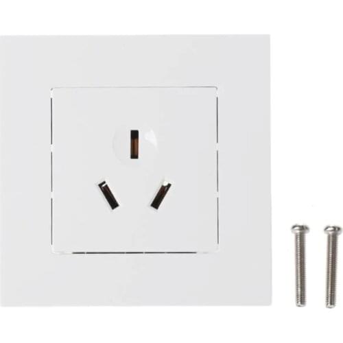 Wall Socket 86 Type 16A Power Outlet With 3 Holes White PC Panel For Air Conditioner Water Heater