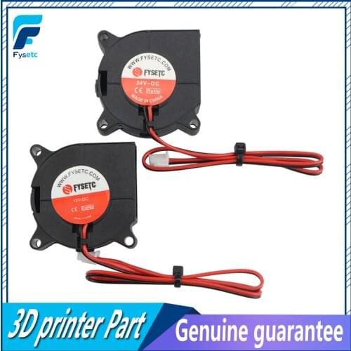 FYSETC 2PCS FYSETC 4020 12V&24V Cooling Turbo Fan 3D Printer Parts 2Pin For Extruder DC Cooler Blower Part Black Plastic Fans