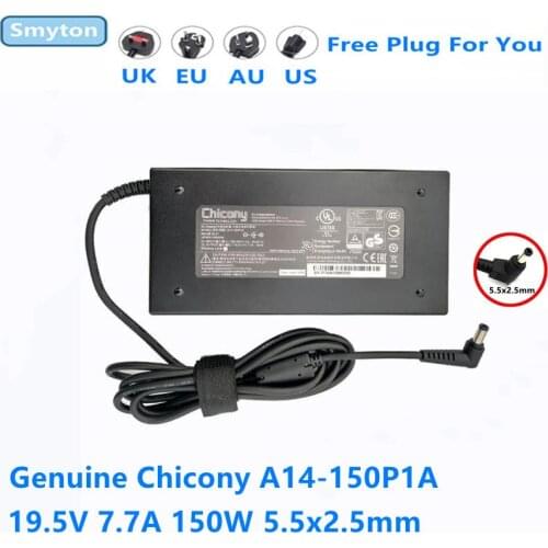 Original Chicony A14-150P1A 19.5V 7.7A 150W AC Adapter For MSI GS60 GHOST PRO-607 GS70 A17-150P2A Laptop Power Supply Charger