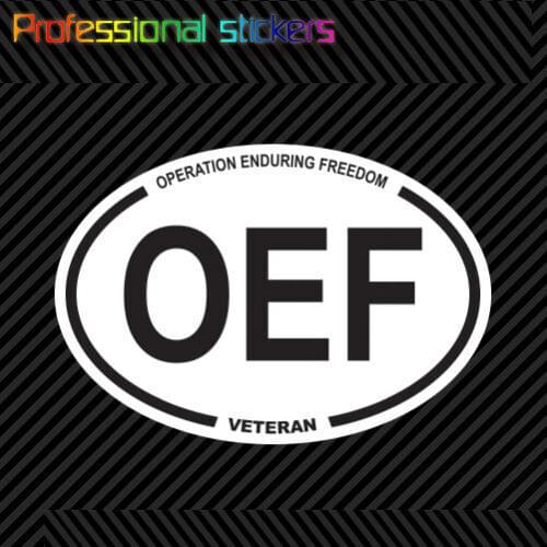 Operation Enduring Freedom OEF Oval Sticker Decal Army Usmc Navy Usaf Stickers for Motos, Cars, Laptops, Phone