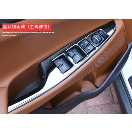 Stainless steel For Hyundai Tucson 2015 - 2018 car handrail armrest door Window glass switch panel trim stick frame molding