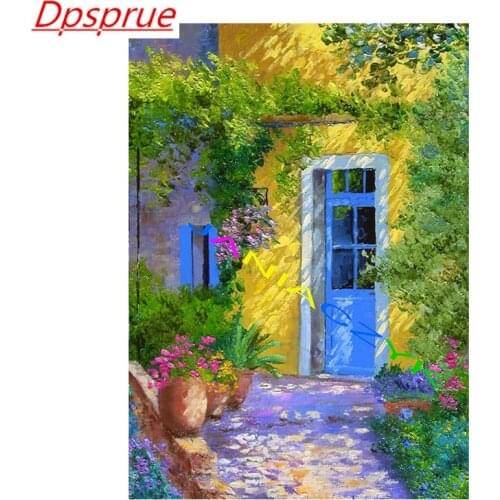 Dpsprue 5D Full Square / Round DIY Diamond Painting Cross Stitch Flower Scenery 3D Embroidery Diamond Mosaic Home Decor Gift