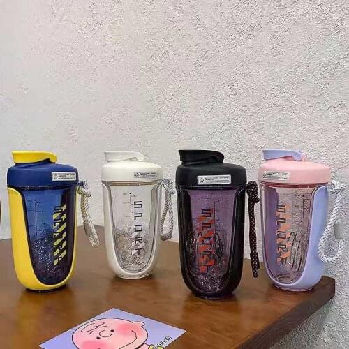 Portable Cup 550ml Shaker Protein Water Bottle Juice MilkProtein Powder Milkshake Cup Shake Cup Home Stirring Shake Cup