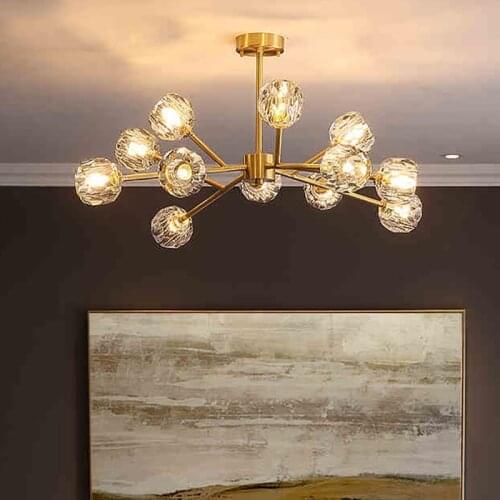 Modern Chandeliers Iron Golden Bedroom Molecular Lights Luxury Magic Bean Chandeliers For Dining Room Living Room Decoration