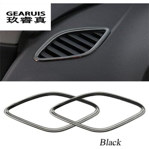 Car Styling Air outlet conditioning Cover Decorative stainless steel frame Accessories lnterior sticker For Audi A3 8V 2013-2017
