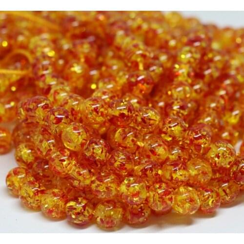 Gold-color Yellow Resin Beeswax Pretty Charming 5mm 6mm 8mm 10mm Loose Round Spacers Beads Jewelry Findings 15 Inches B41