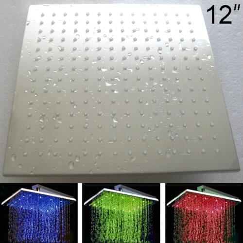 X15340 - 12 Inch Stainless Steel Rain Shower Head LED