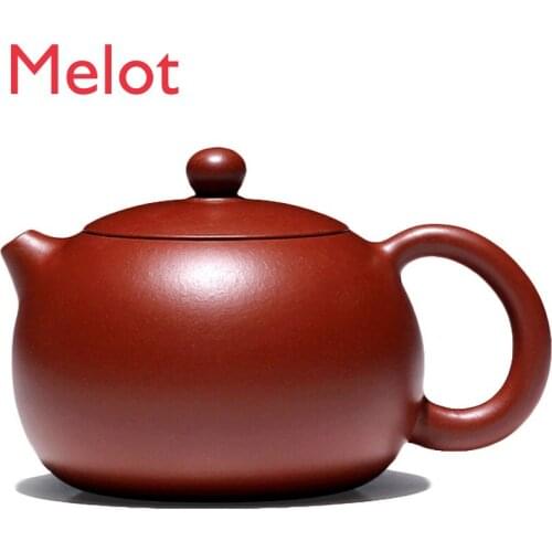 Yixing Purple Clay Teapot Pure Handmade Red Robe Xishi Teapot Home Use Set Tea Set