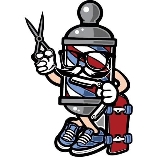 Three Ratels QC408 Funny fashion graffiti Barber-Skater Poster Self Adhesive Removable home decoration