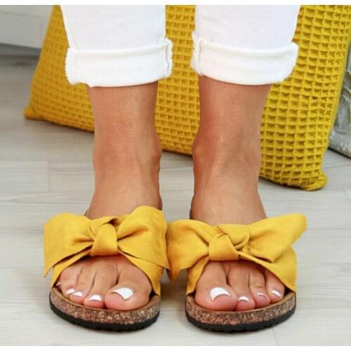 2020 Bowknot Slippers Woman Summer Sandals Slipper Indoor Outdoor Beach Shoes Female Fashion Shoe