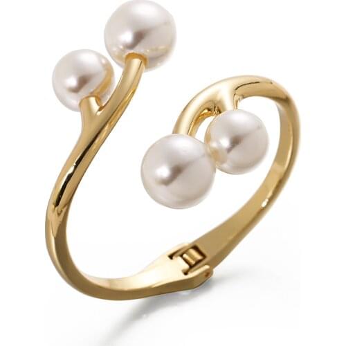 Bracelet Bangles Pearl Europe Style Fashion Glam Jewelry Gift For Women 2021 New Female Trendy Bracelets